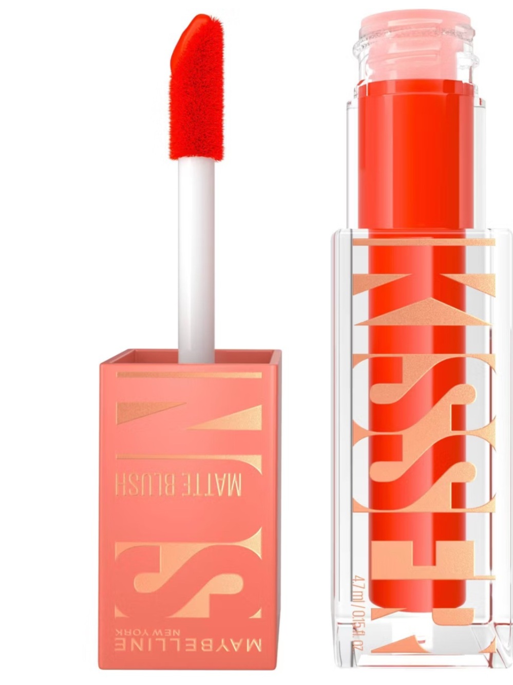 Maybelline Matte liquid blush in spritzy orange